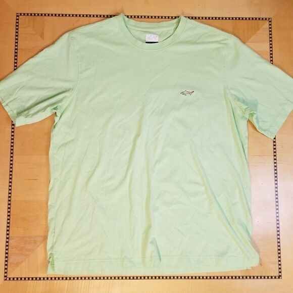 Greg Norman Neon Green  Lux Shark Tee Classic Fit  Medium - Picture 1 of 5